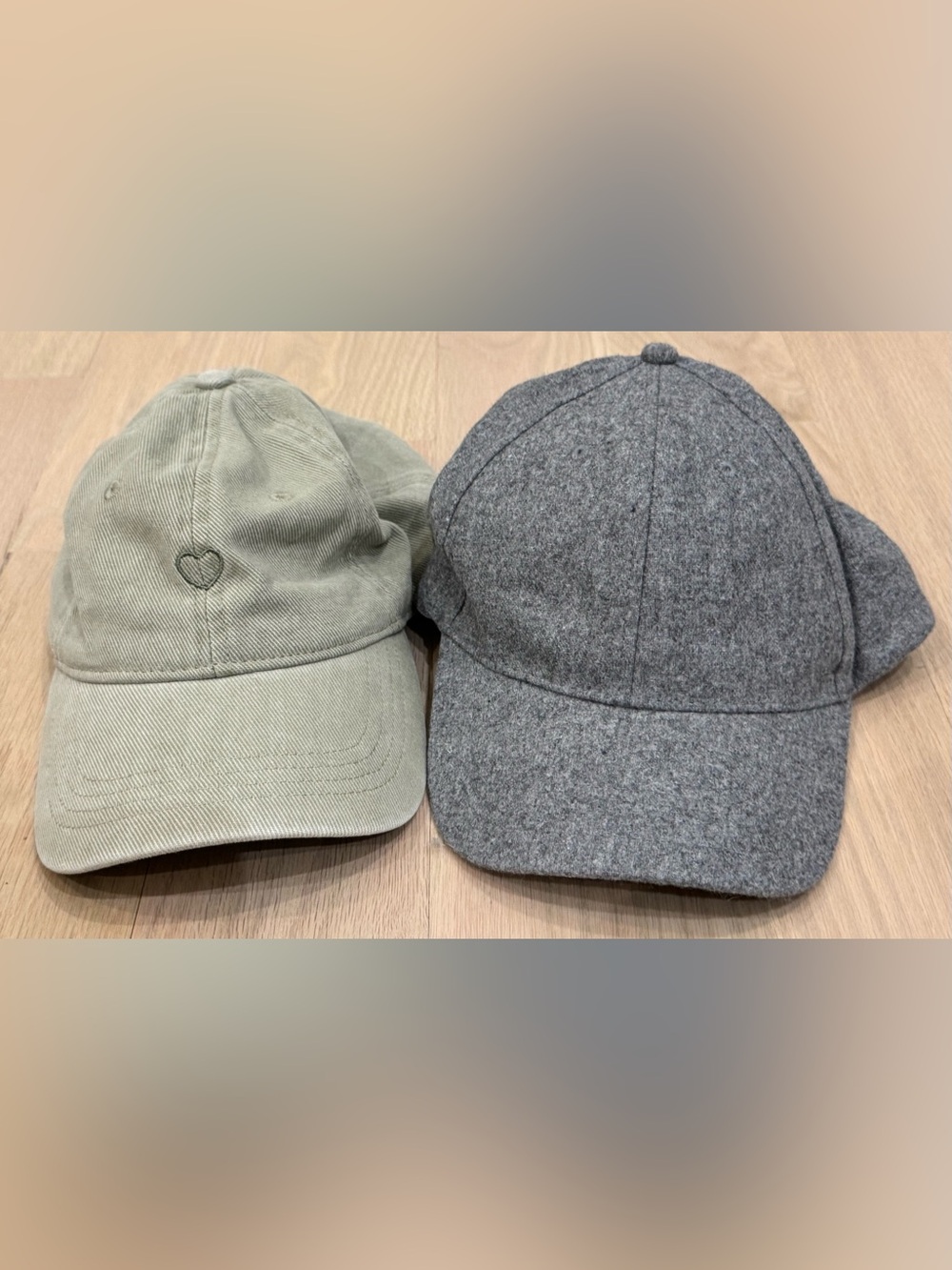 NEW Lot of 2 Hats Baseball Cap NWT OS Adjustable Gray Buckle Green Aerie AE